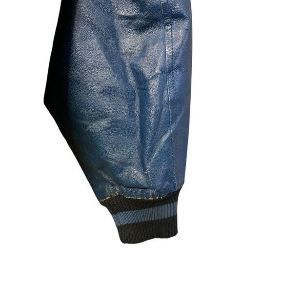 G-III Sports Carl Banks XL New York Giants Leather Quarterback Varsity Jacket VT - Picture 8 of 15